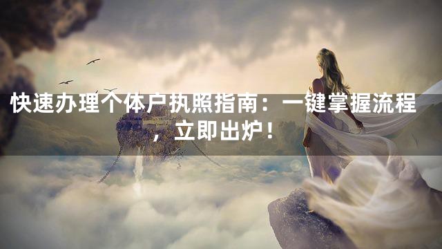 快速办理个体户执照指南：一键掌握流程，立即出炉！