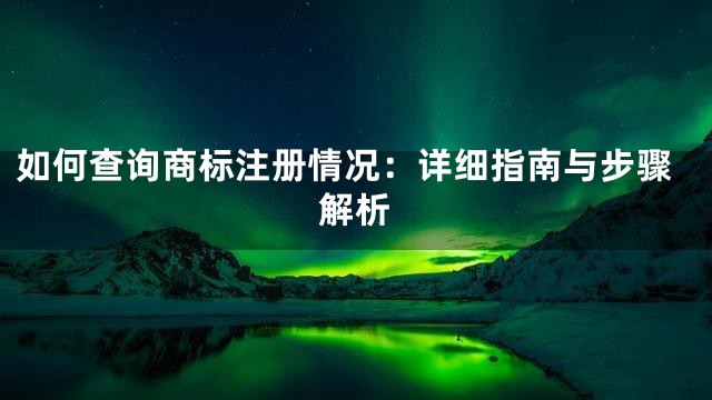如何查询商标注册情况：详细指南与步骤解析