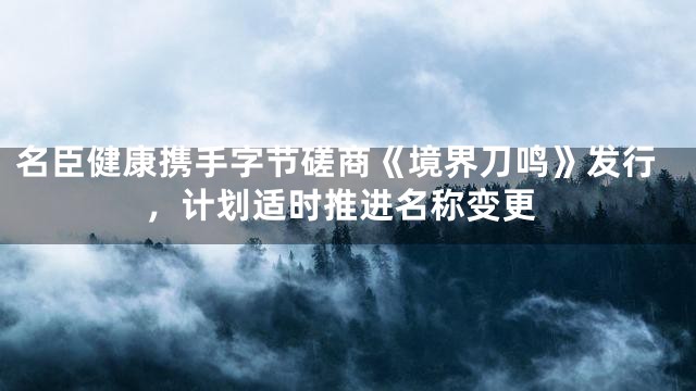名臣健康携手字节磋商《境界刀鸣》发行，计划适时推进名称变更