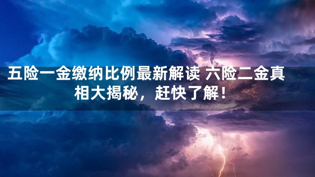五险一金缴纳比例最新解读 六险二金真相大揭秘，赶快了解！