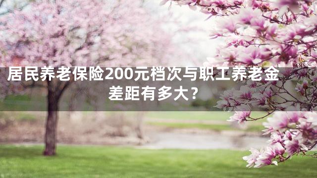 居民养老保险200元档次与职工养老金差距有多大？