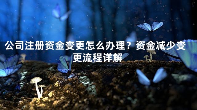 公司注册资金变更怎么办理？资金减少变更流程详解