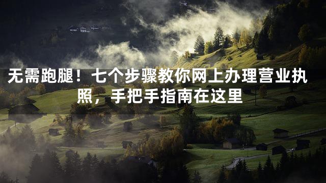 无需跑腿！七个步骤教你网上办理营业执照，手把手指南在这里