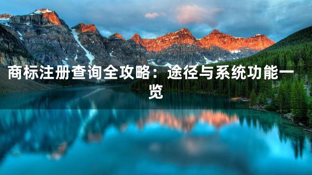 商标注册查询全攻略：途径与系统功能一览