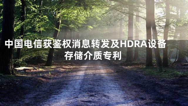 中国电信获鉴权消息转发及HDRA设备存储介质专利