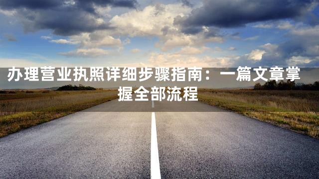 办理营业执照详细步骤指南：一篇文章掌握全部流程