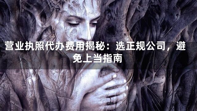 营业执照代办费用揭秘：选正规公司，避免上当指南
