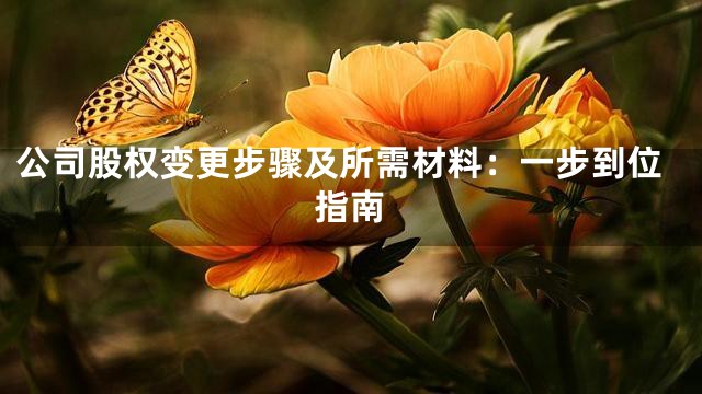 公司股权变更步骤及所需材料：一步到位指南