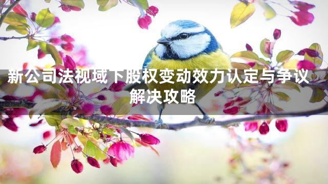 新公司法视域下股权变动效力认定与争议解决攻略
