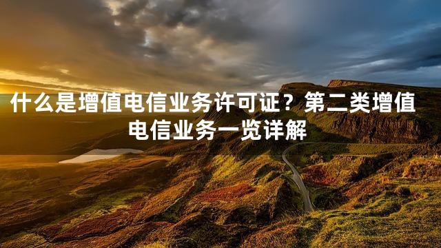 什么是增值电信业务许可证？第二类增值电信业务一览详解
