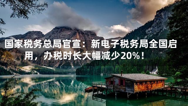 国家税务总局官宣：新电子税务局全国启用，办税时长大幅减少20%！