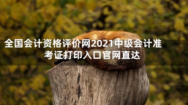 全国会计资格评价网2021中级会计准考证打印入口官网直达