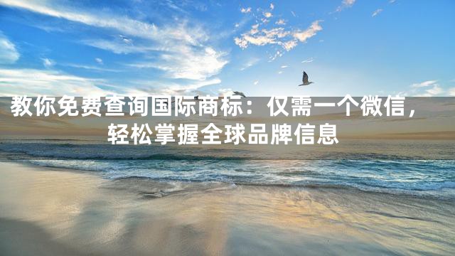 教你免费查询国际商标：仅需一个微信，轻松掌握全球品牌信息