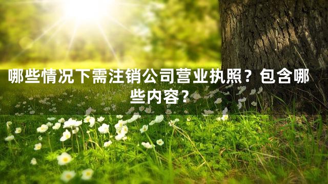 哪些情况下需注销公司营业执照？包含哪些内容？