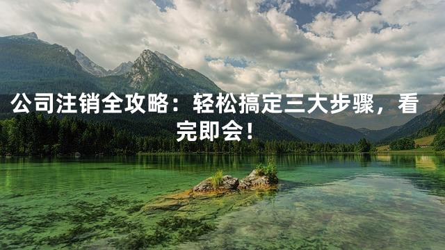 公司注销全攻略：轻松搞定三大步骤，看完即会！