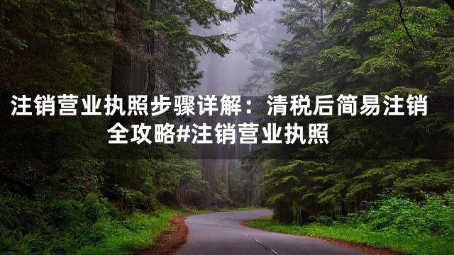 注销营业执照步骤详解：清税后简易注销全攻略#注销营业执照