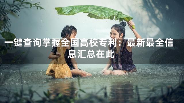 一键查询掌握全国高校专利：最新最全信息汇总在此