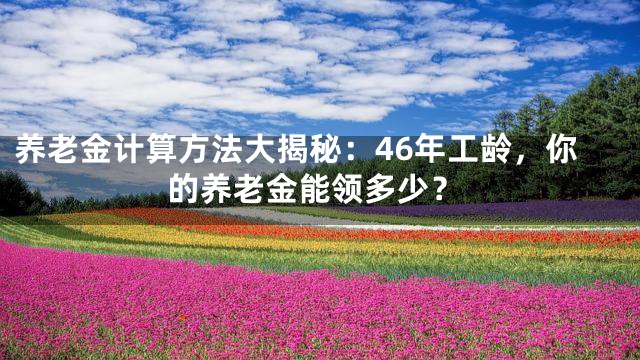 养老金计算方法大揭秘：46年工龄，你的养老金能领多少？