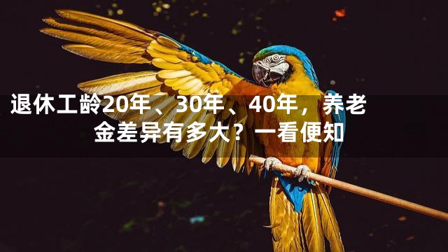退休工龄20年、30年、40年，养老金差异有多大？一看便知