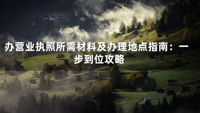 办营业执照所需材料及办理地点指南：一步到位攻略