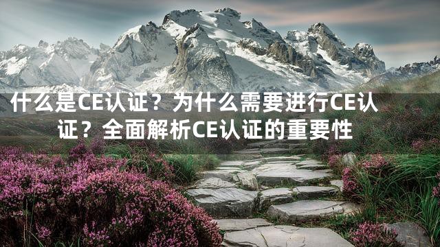 什么是CE认证？为什么需要进行CE认证？全面解析CE认证的重要性