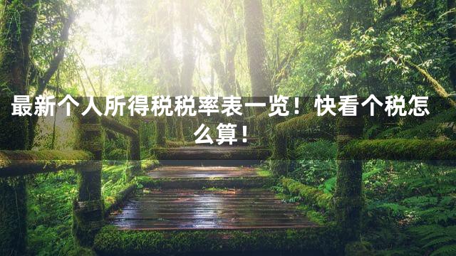 最新个人所得税税率表一览！快看个税怎么算！